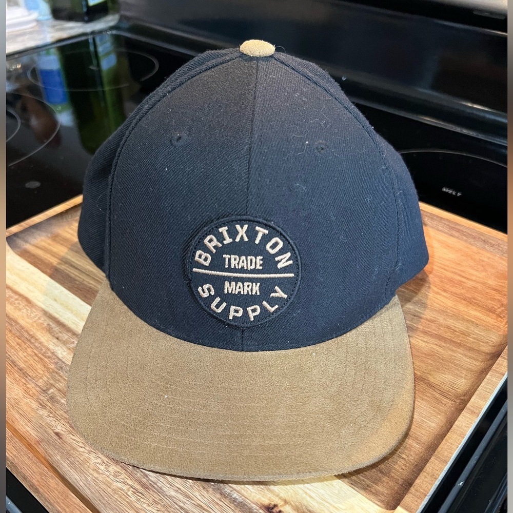 Brixton Black and Suede Brown Cap